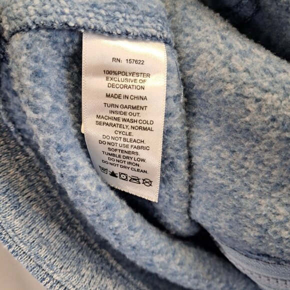 Eddie Bauer Blue Knit Full Zipper Hooded Sweater Size M - Picture 12 of 13